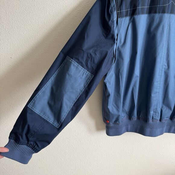 Hunter Jacket Mens Large Blue Full Zip Rain Coat Utility Outdoor Retro Collared - Picture 7 of 16